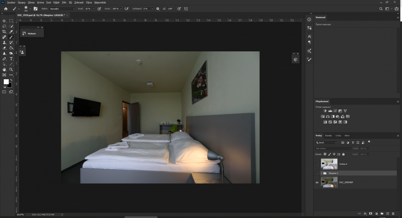 Fotografie před úpravou